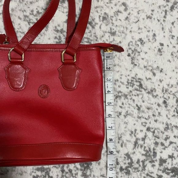 Trussardi purse in GUC red pebbled leather MADE IN ITALY!🇮🇹 #vintage - Picture 11 of 13